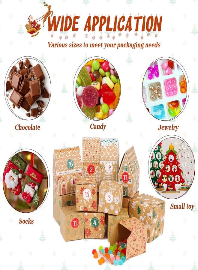LOKIPA Christmas Advent Calendar Boxes, 24 Days Empty Advent Countdown Gift Boxes for Xmas Party Decorations Supplies - Image 5